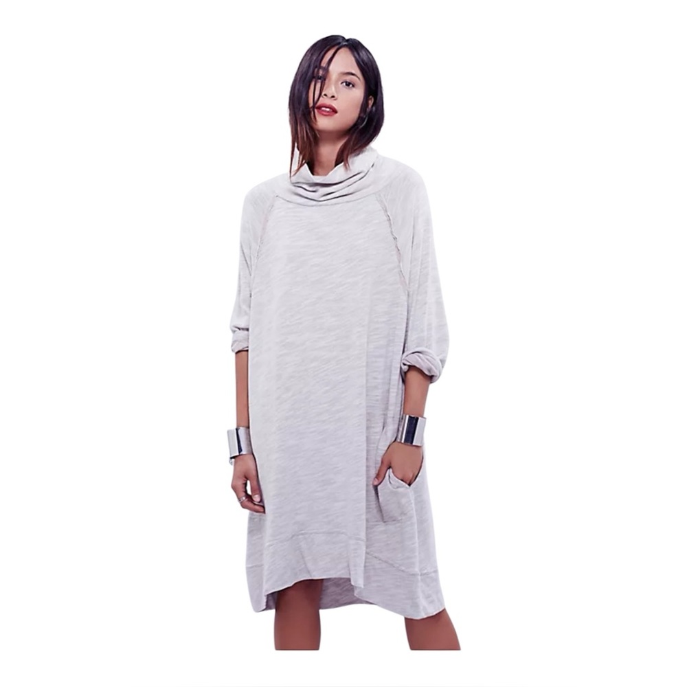 Free People FP Beach Terri Cocoon Pullover Slub Dress